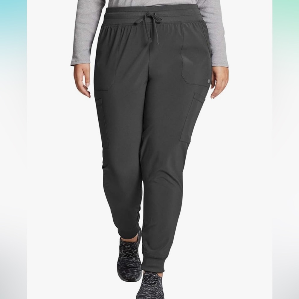 Dickies Essentials Jogger Scrubs Drawstring Scrub Pants Grey- Size L TALL